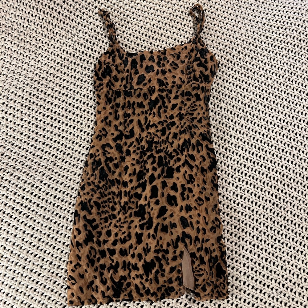 Jagger and Stone Velvet Leopard Mini Dress